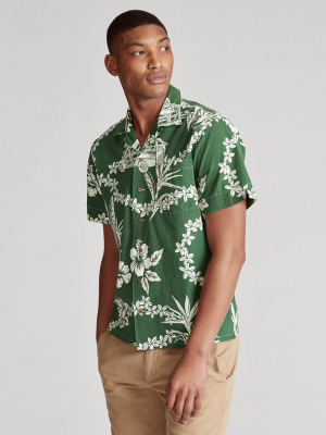 Tropical Poplin Camp Shirt