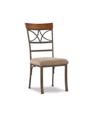 Set Of 2 Carter Dining Chair Metal/tan/cherry - Powell Company