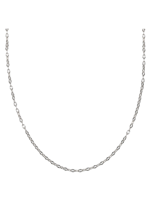 Women's Wavy Oval Link Chain In Sterling Silver - Gray (18")