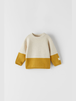 Colorblock Hem Sweater