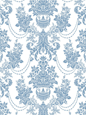 Imperial Wallpaper In Dusk Blue From The Muffin & Mani Collection By Milton & King