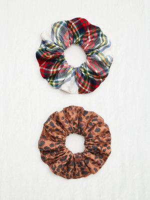 Aerie Flannel Scrunchie