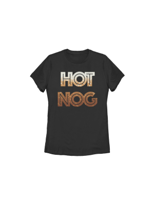 Women's Chin Up Christmas Hot Nog T-shirt