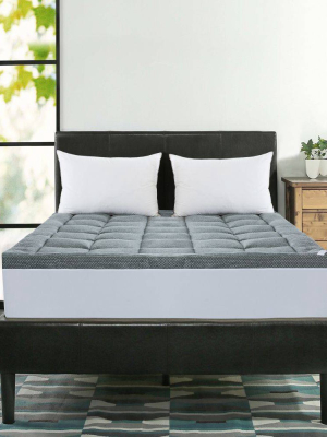 Queen Charcoal Infused Mattress Topper - St. James Home