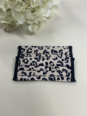 Mini Blush & Black Animal Print Washable Face Covering 2-5 Years