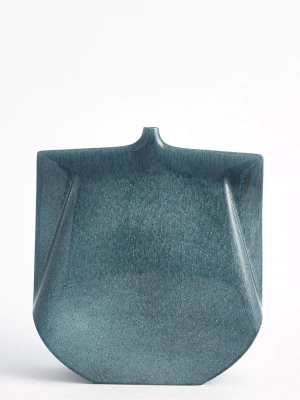 Global Views Kimono Vase Wide - Teal