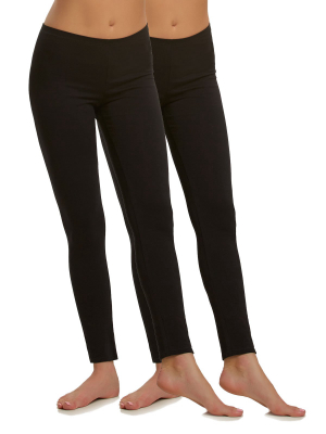 Cotton Modal Lightweight Leggings 2-pack