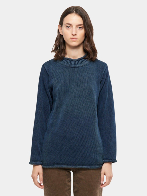 Womens Indigo Knit Jumper