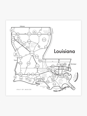 Louisiana Letterpress Print
