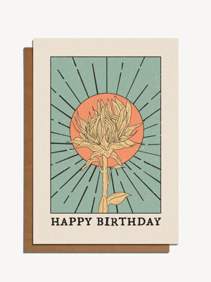 Happy Birthday Card: Sun Around Flower