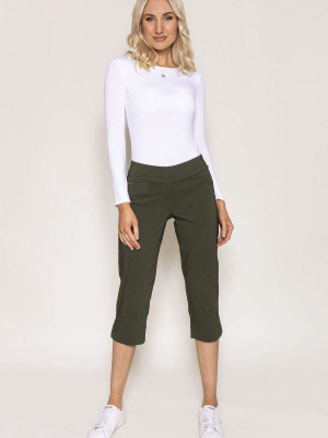 Bengaline Crop Pants In Khaki