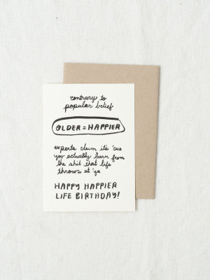 Happy Life Birthday Card