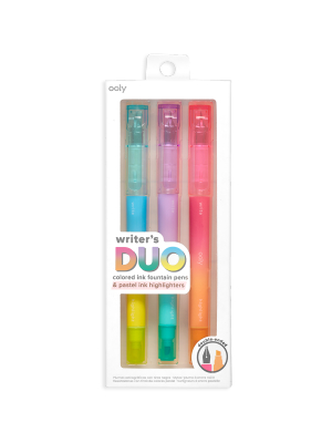 Writer's Duo 2 In 1 Fountain Pens + Highlighters