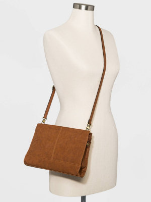 Bueno Zip Closure Convertible Clutch - Tan