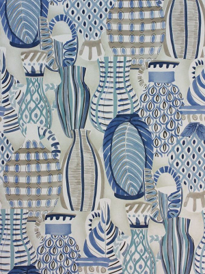 Collioure Wallpaper In Blue From The Les Rêves Collection By Nina Campbell