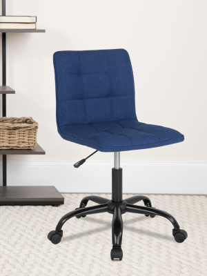 Flash Furniture Sorrento Home And Office Armless Task Office Chair With Tufted Back/seat