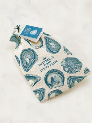 Set Of 12 The World Is Your Oyster Oyster Bakers In Canvas Pouch