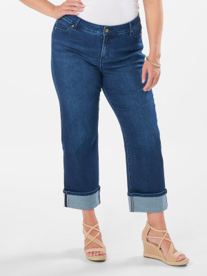 Westport Signature Girlfriend Jeans With Selvedge Cuff - Plus
