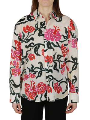 Marni Floral Print Button-up Shirt