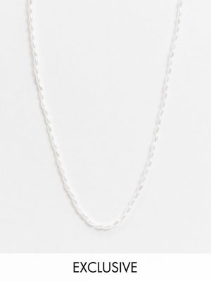 Designb London Exclusive Choker Necklace In Faux Pearl
