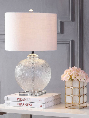 24" Glass/crystal Avery Table Lamp (includes Led Light Bulb) Clear - Jonathan Y