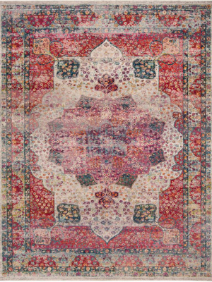 Merlot Cream/ruby Area Rug