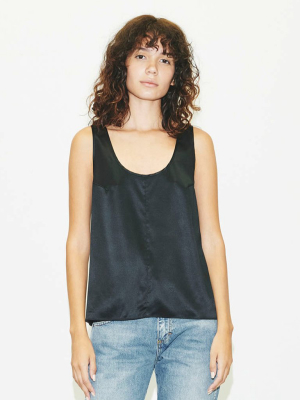 Silk Tank In Black