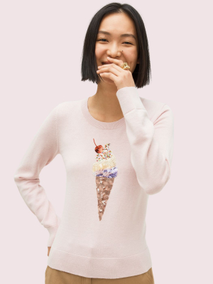 Embellished Ice Cream Sweater