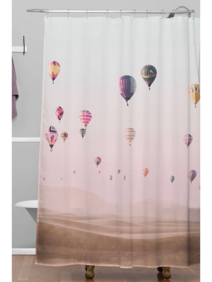 Sisi And Seb Around The World Shower Curtain Pink - Deny Designs