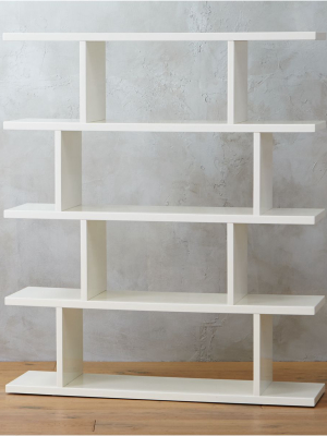 CB2 3.14 White Bookcase Autumn