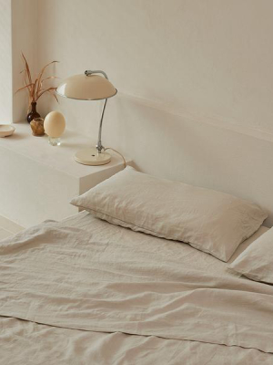 Linen Sheets In Oatmeal