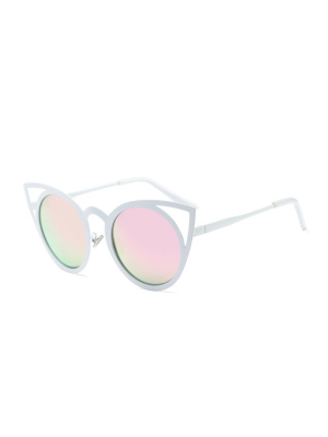 Stylish Mirror Cat Eye Sunglasses