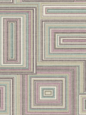 Attersee Squares Wallpaper In Purple From The Lugano Collection By Seabrook Wallcoverings