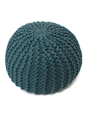 Hand Crochet Floor Pouf - Gold Medal Bean Bags