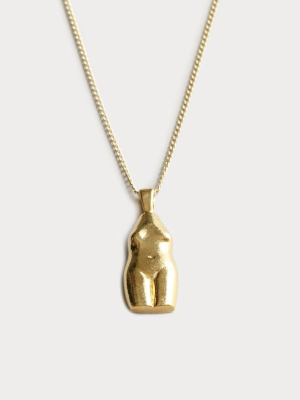 Wolf Circus - Woman Vase By Rachel Saunders Pendant In Gold Or Silver