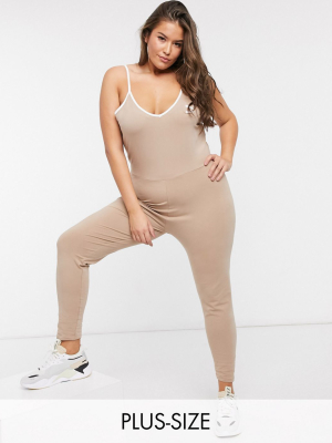 Puma Plus Unitard In Tan Exclusive To Asos