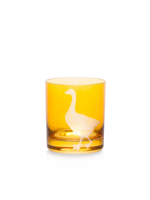 Barnyard Goose Dof Glass, Amber