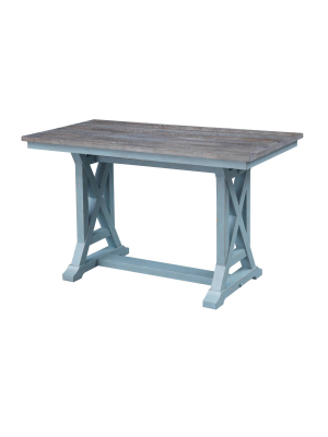 Bar Harbor Counter Height Dining Table Blue - Treasure Trove