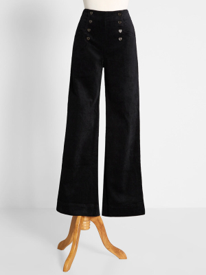 Heart Of A Sailor Corduroy Wide-leg Pants