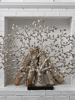 Tree Of Life Decorative Fireplace Screen Nickelplate