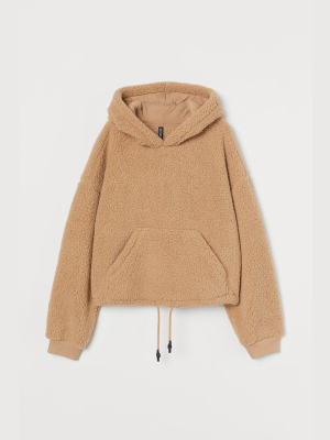 Faux Shearling Hoodie