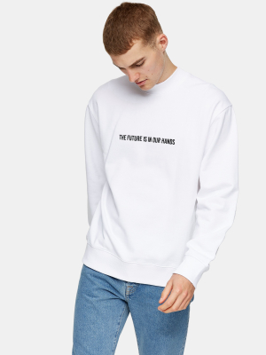 Future Turtle Neck Sweatshirt In White