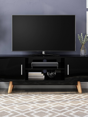 50" Ariade Mid Century Tv Stand Black - Christopher Knight Home