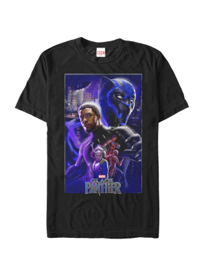 Men's Marvel Black Panther 2018 Character Collage T-shirt