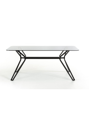 Synergy Modern Smoked Glass Dining Table