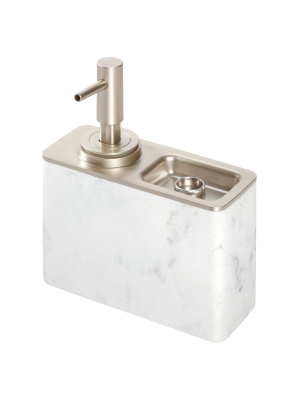Dakota Soap Pump With Ring Tray White - Idesign