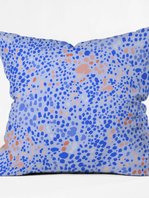 16"x16" 83 Oranges Leopard Throw Pillow Blue - Deny Designs