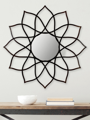 Sunburst Decorative Wall Mirror Coffee Bronze - Safavieh