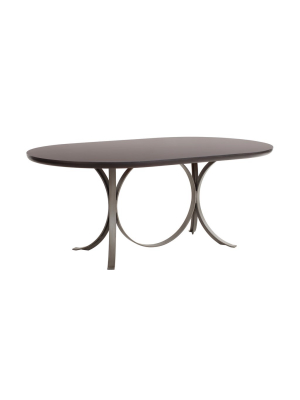 Manhattan Oval Dining Table In Coco Bean Design By Redford House