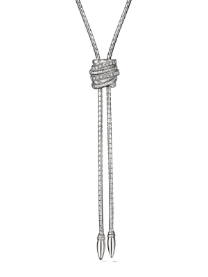 Eternity Adjustable Lariat Necklace With Diamonds